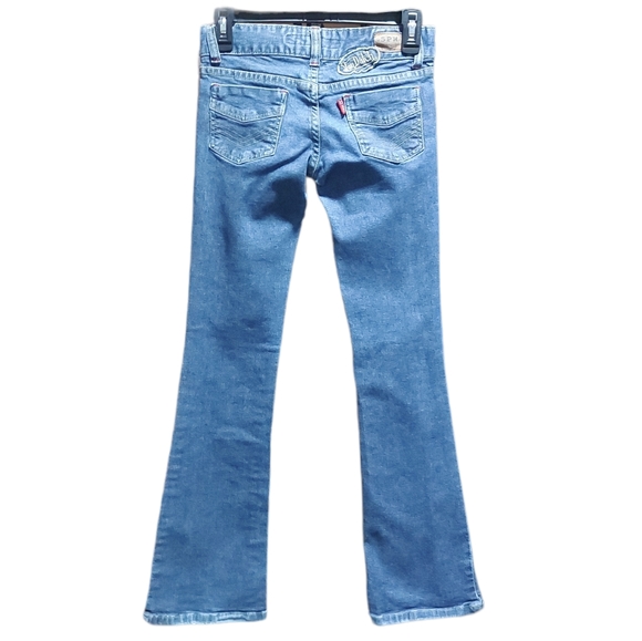 5 PM Von Dutch Low-rise Flared Bottom Jeans Size 26 EUC - Picture 4 of 10